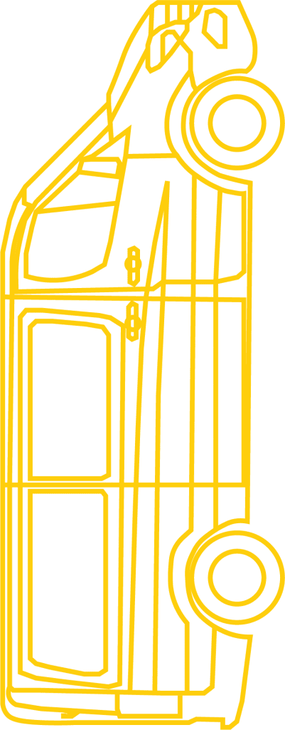 Mercedes sprinter van lineart with tyres