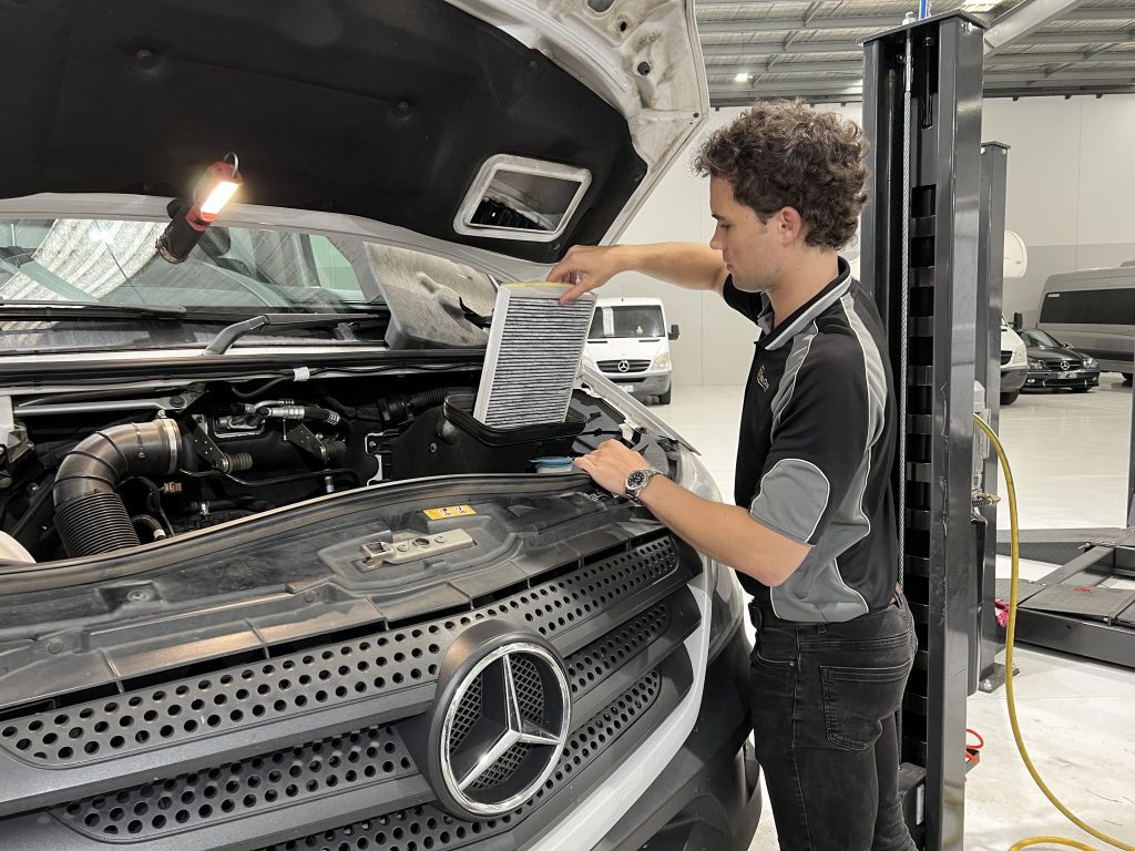 mercedes service b package in progress at eurostar diesels