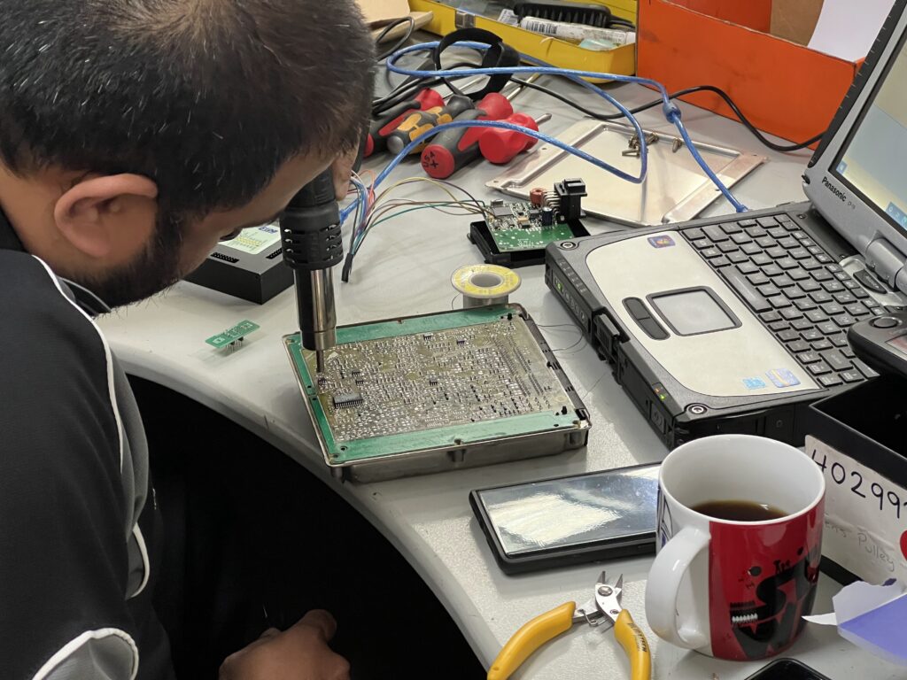 electrical repairs being performed on a mercedes sprinter or vito at eurostar diesels