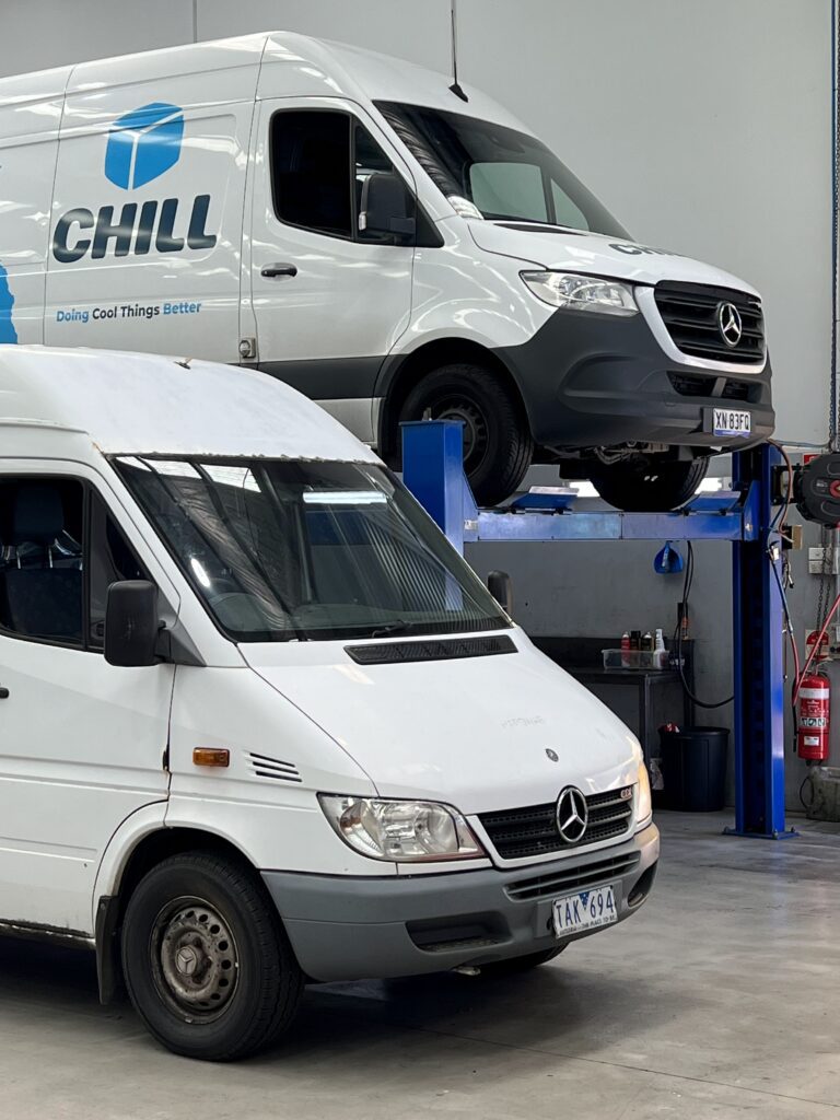 mercedes sprinter vans on hoist
