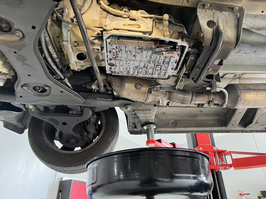 Oil dripping from engine with sump removed